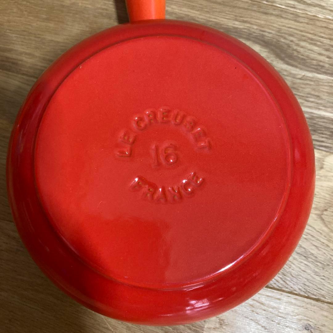 LE CREUSET オレンジ 片手鍋 直径16cm ソースパン