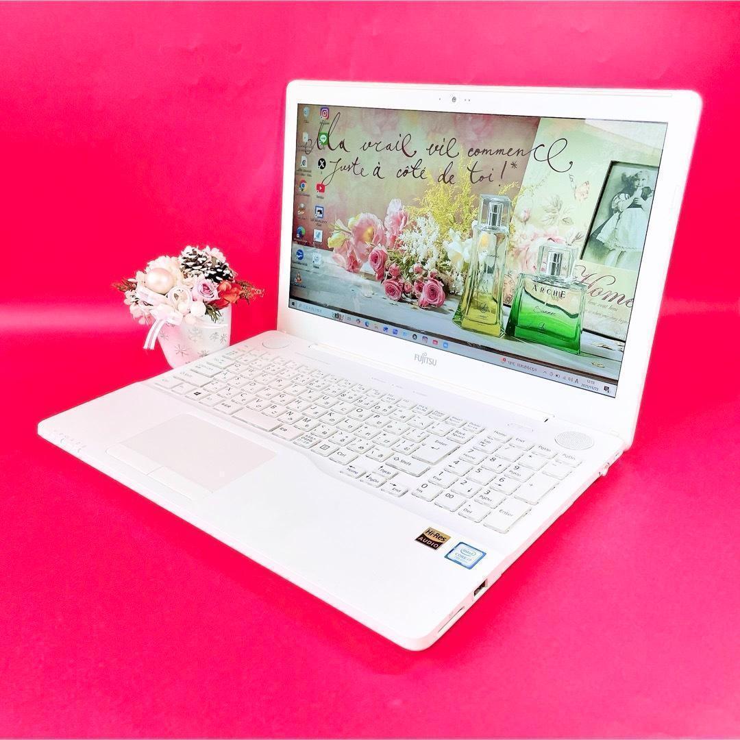 Corei7❣️大容量1TB✨️ブルーレ✨️薄型ノートパソコン✨️可愛い白✨️カメラ付き