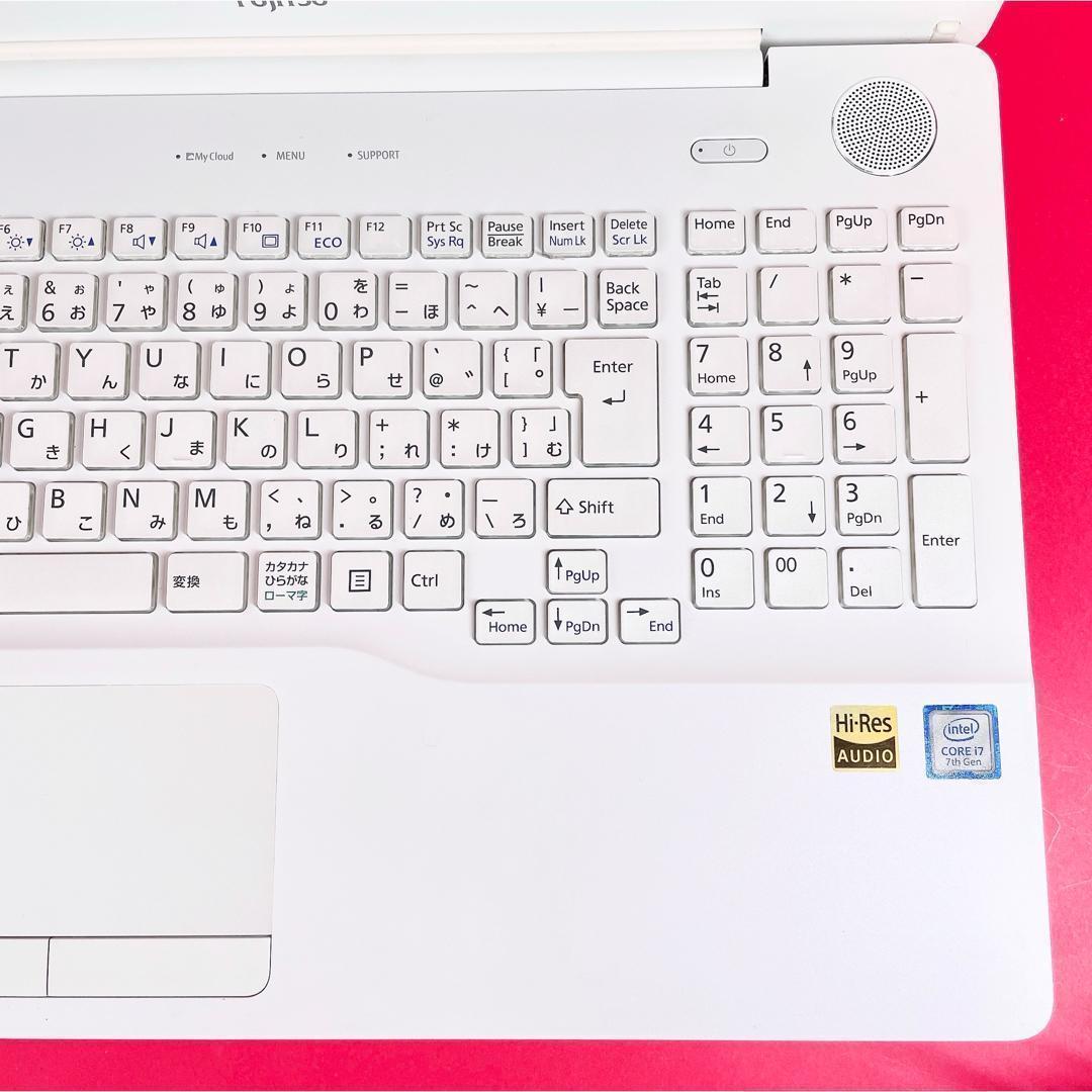 Corei7❣️大容量1TB✨️ブルーレ✨️薄型ノートパソコン✨️可愛い白✨️カメラ付き