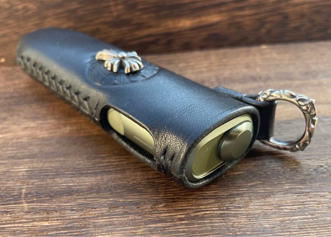 吊り下げリング付き　シルバー925 iQOS ILUMA ONE レザーケース