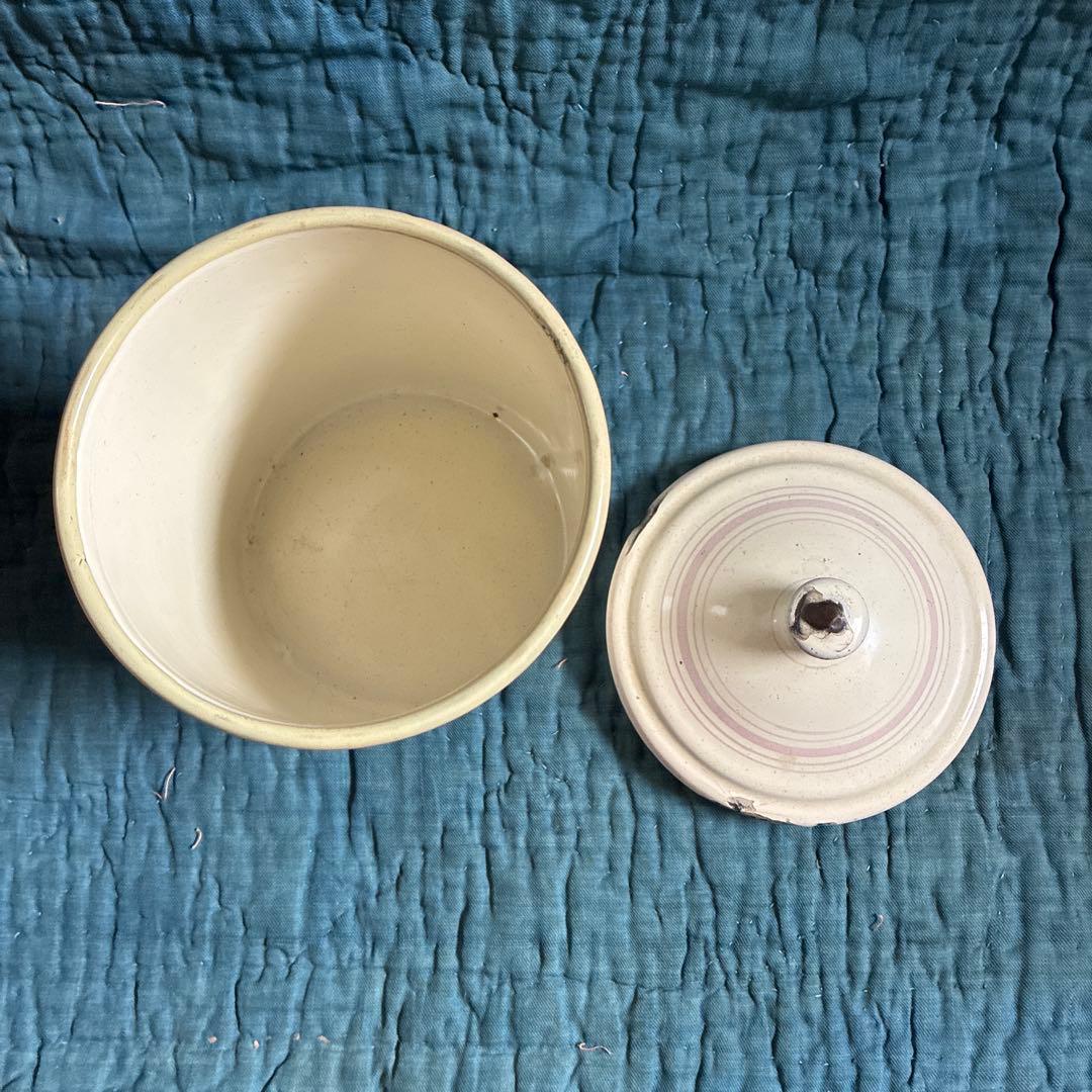 フランス　アンティーク　JAPY ホーロー　キャニスター