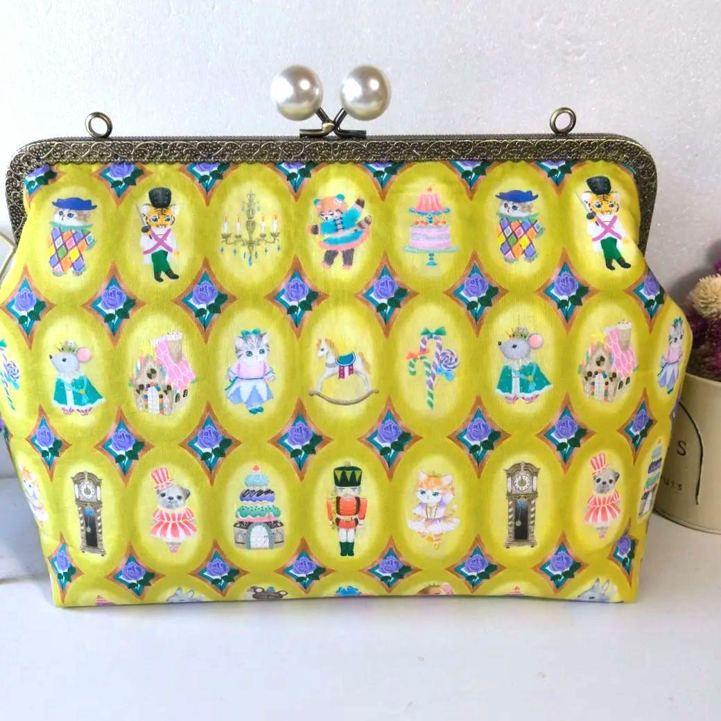 ユキエモン♥がま口バッグ♥ハンドメイド