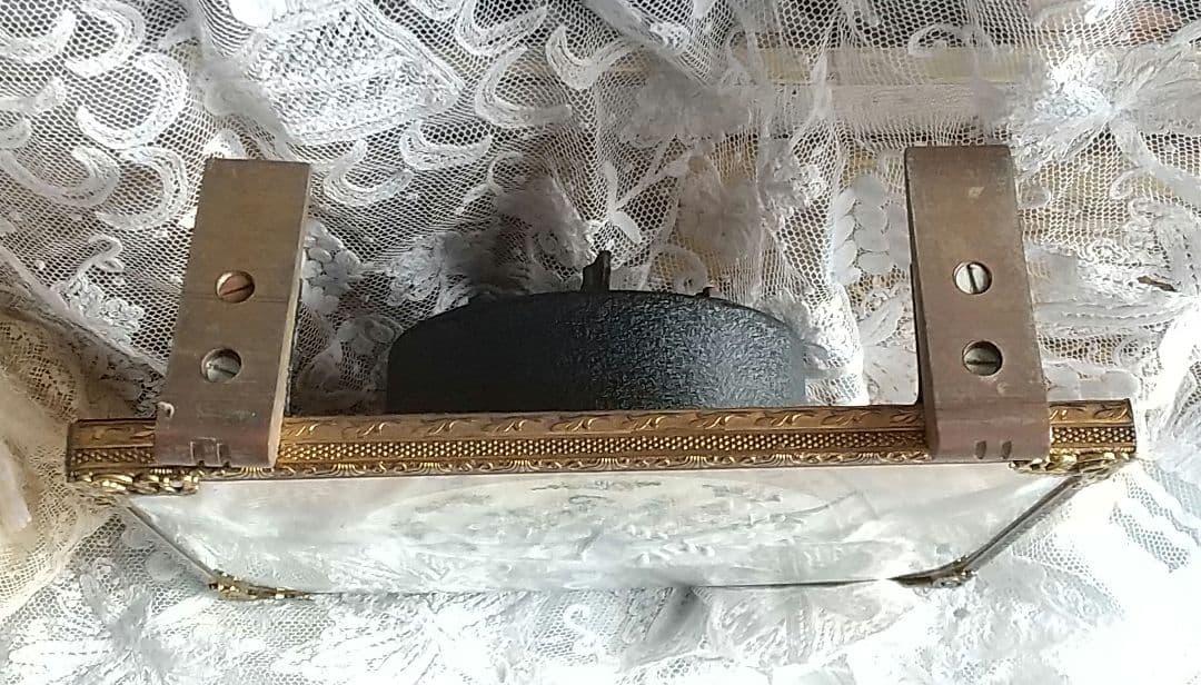 角型❀アンティーク　プチポワン時計　イギリス製♪可動確認済