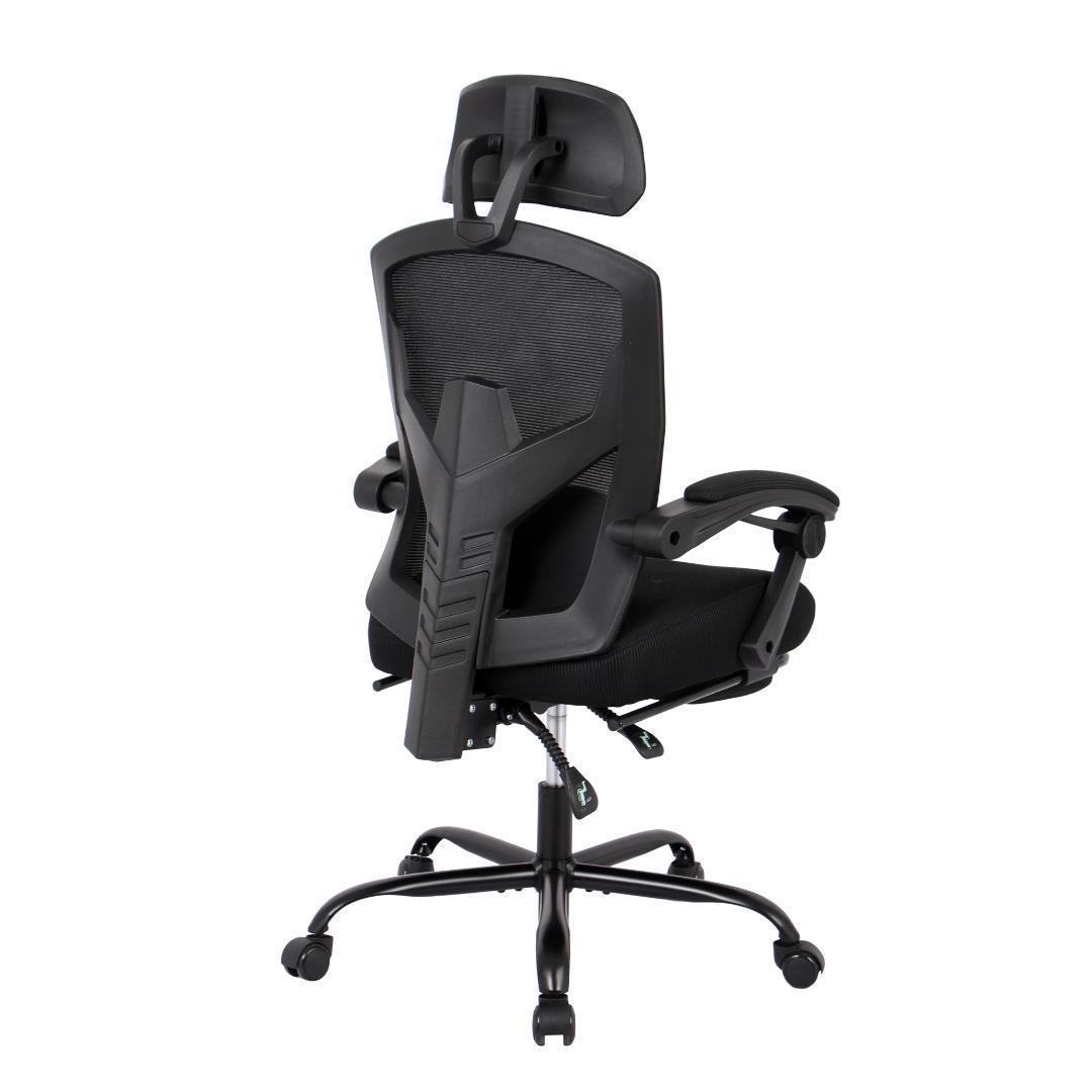 オフィスチェア 事務所チェア リクライニング機能 足載せ付き ロッキング機能