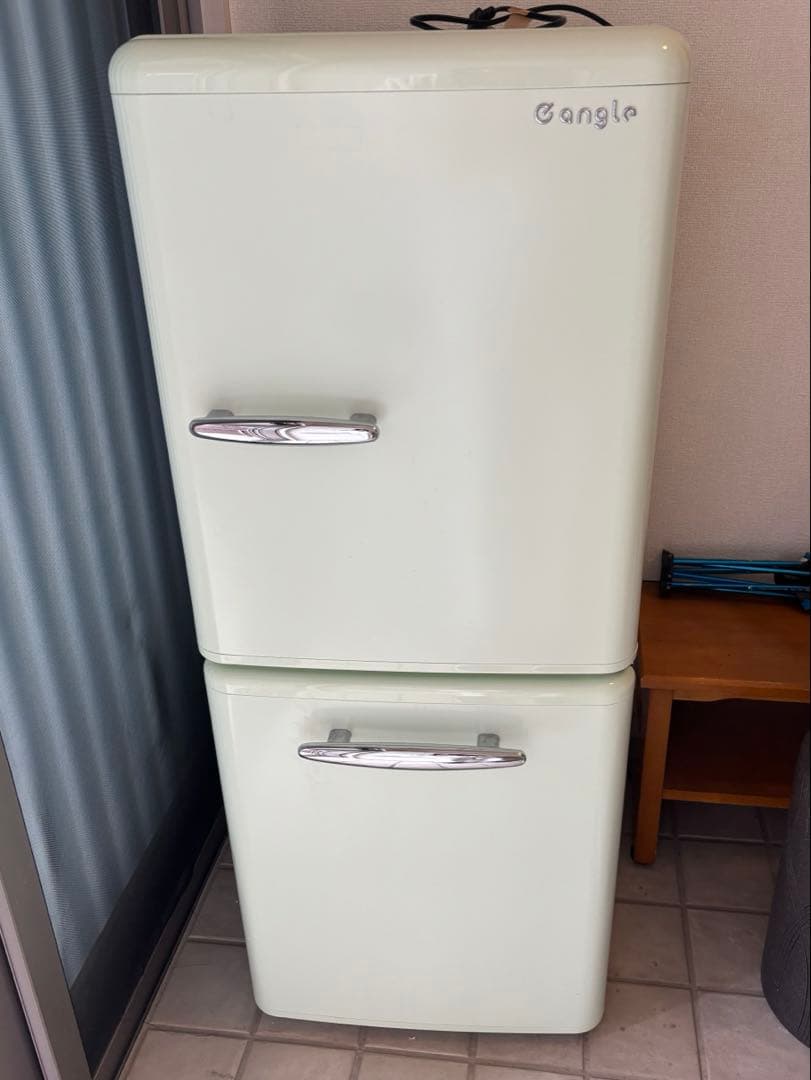 e angle 冷蔵庫 ライトグリーン2ドア ★送料込み