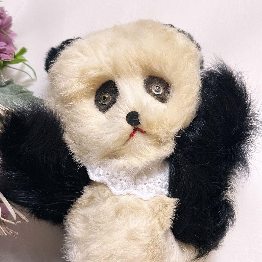 ❤️超激レア！！❤️リアルファーのアンティークパンダ　テディベア　アンティークベア