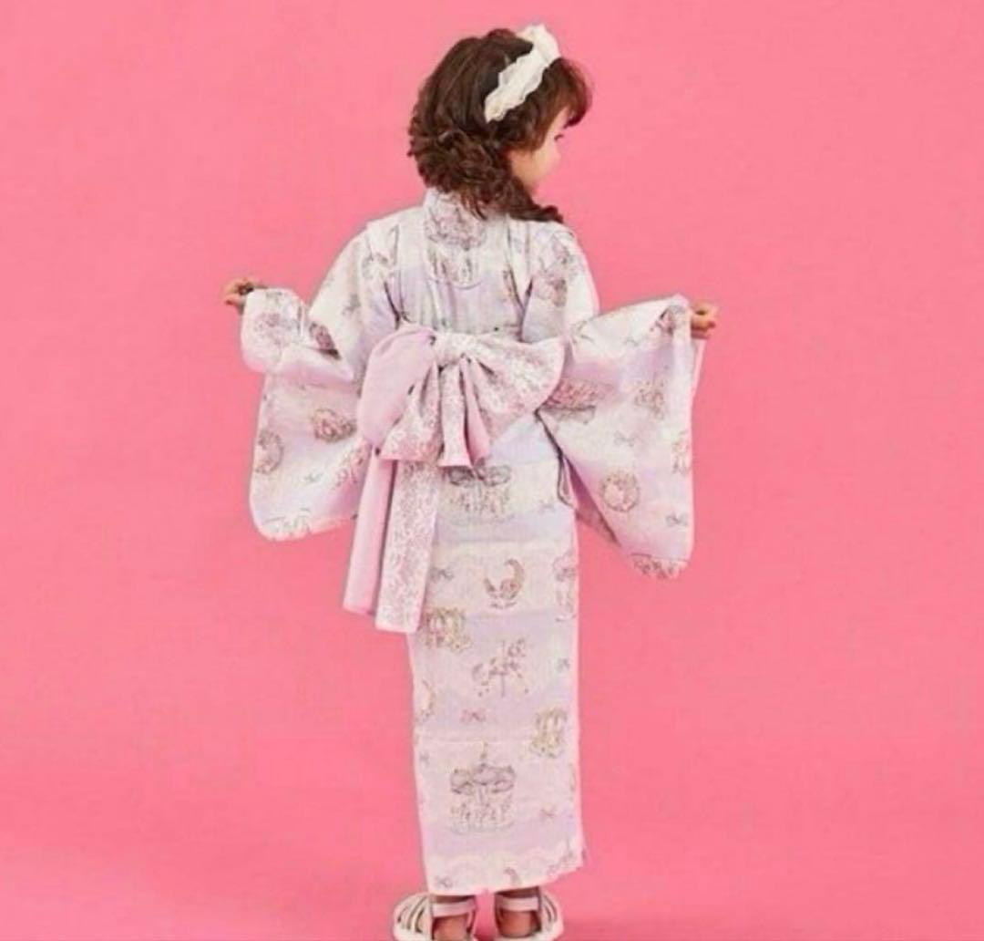 mezzo piano メリーゴランド柄浴衣　新品未使用　120cm