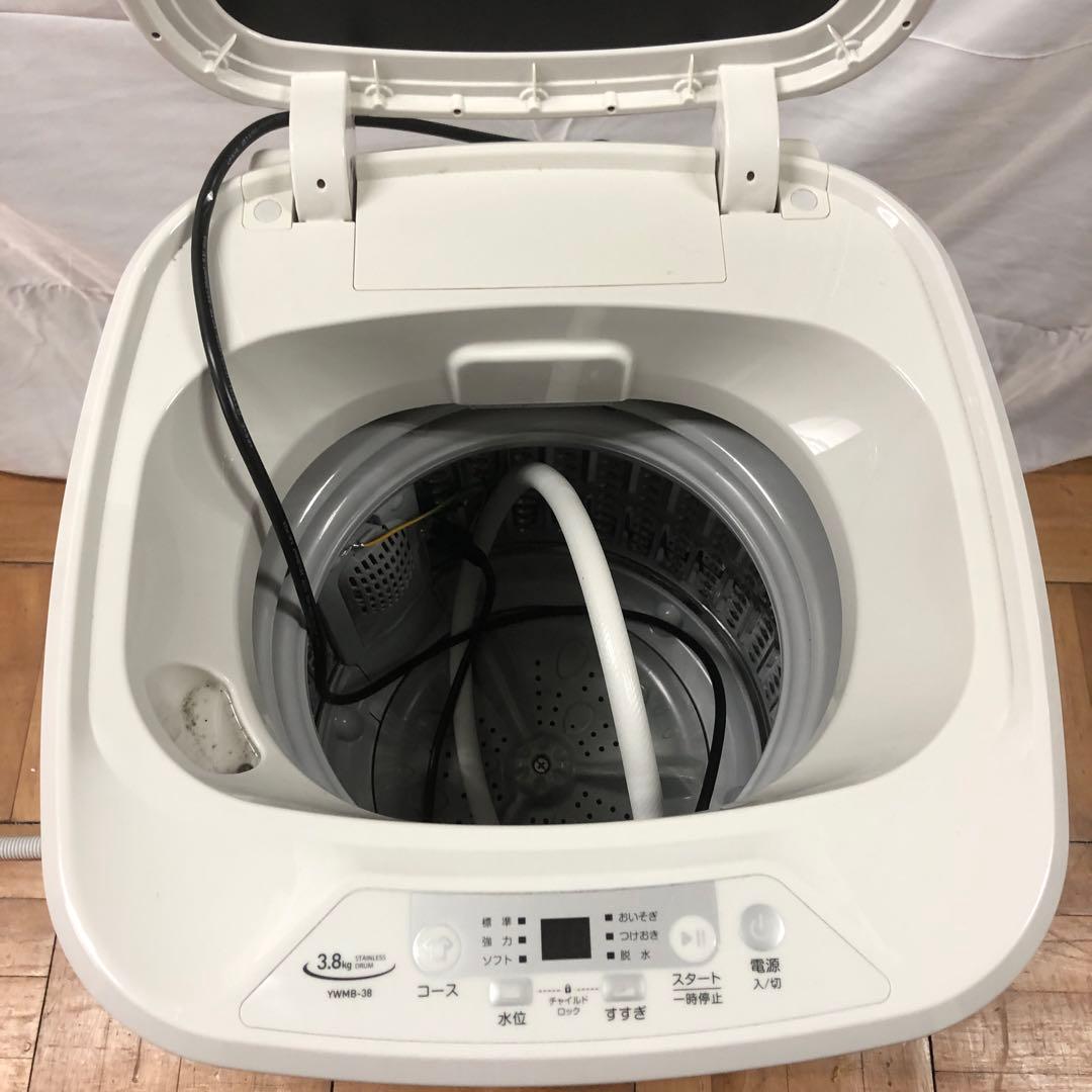 【美品】ヤマゼン　全自動電気洗濯機　YWMB-38　2024年製　H