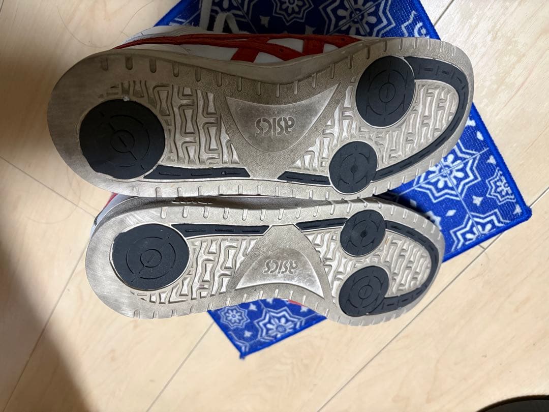 ASICSシューズ 25.5cm ホワイト/レッド