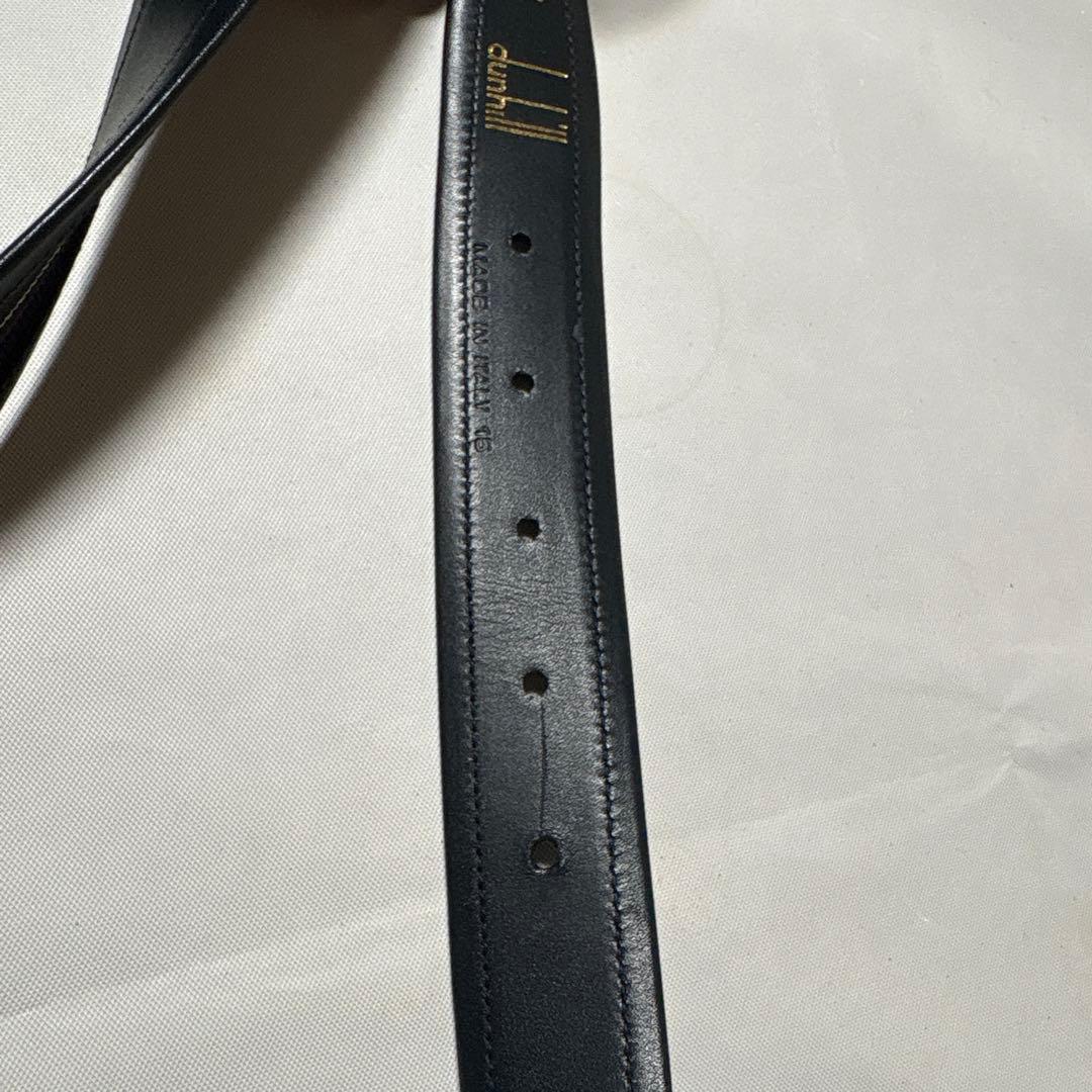 ストライプデザイン ベルト 黒に近い紺