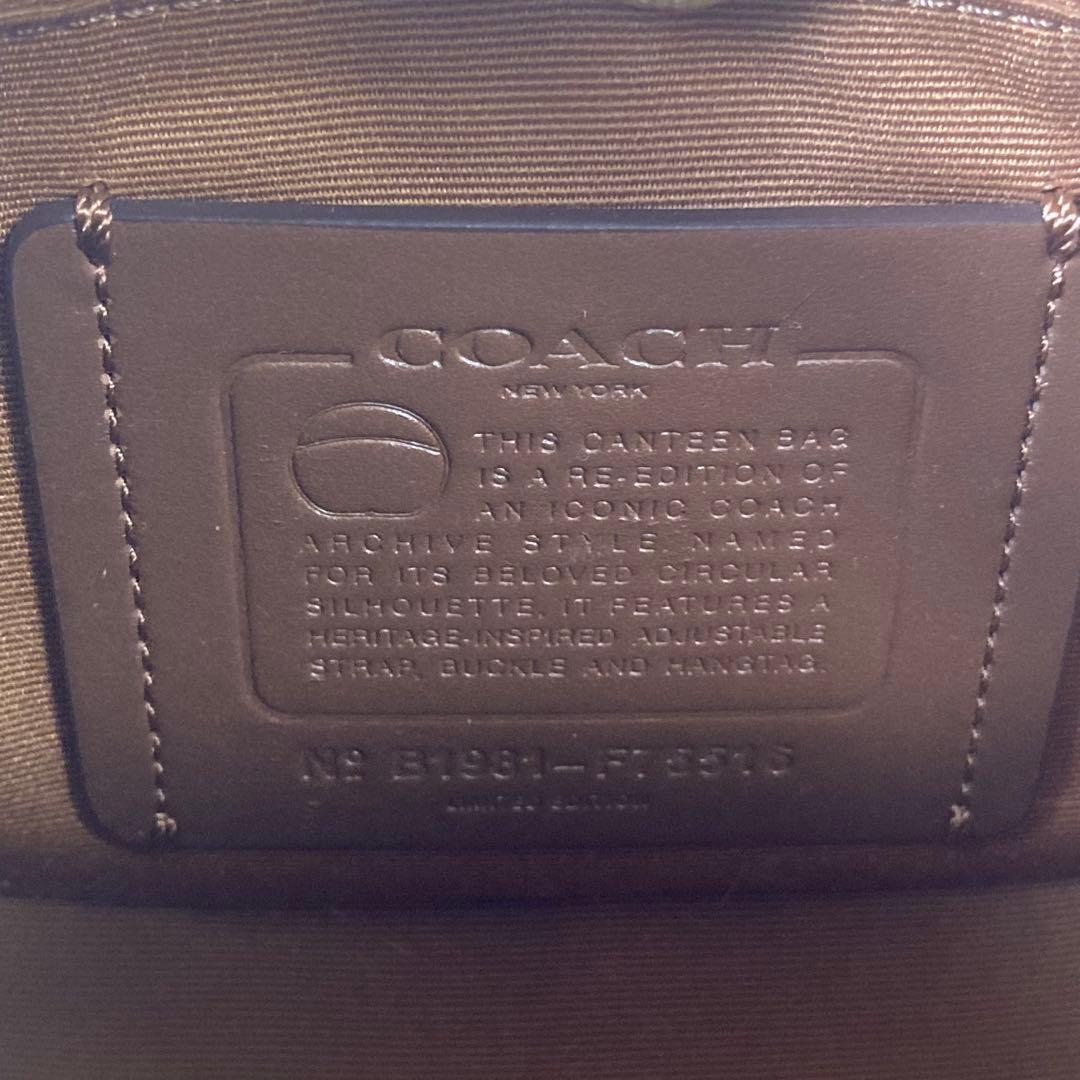 未使用級　現行　コーチ　ショルダーバッグ　キャンティーン　クロスボディ　レザー
