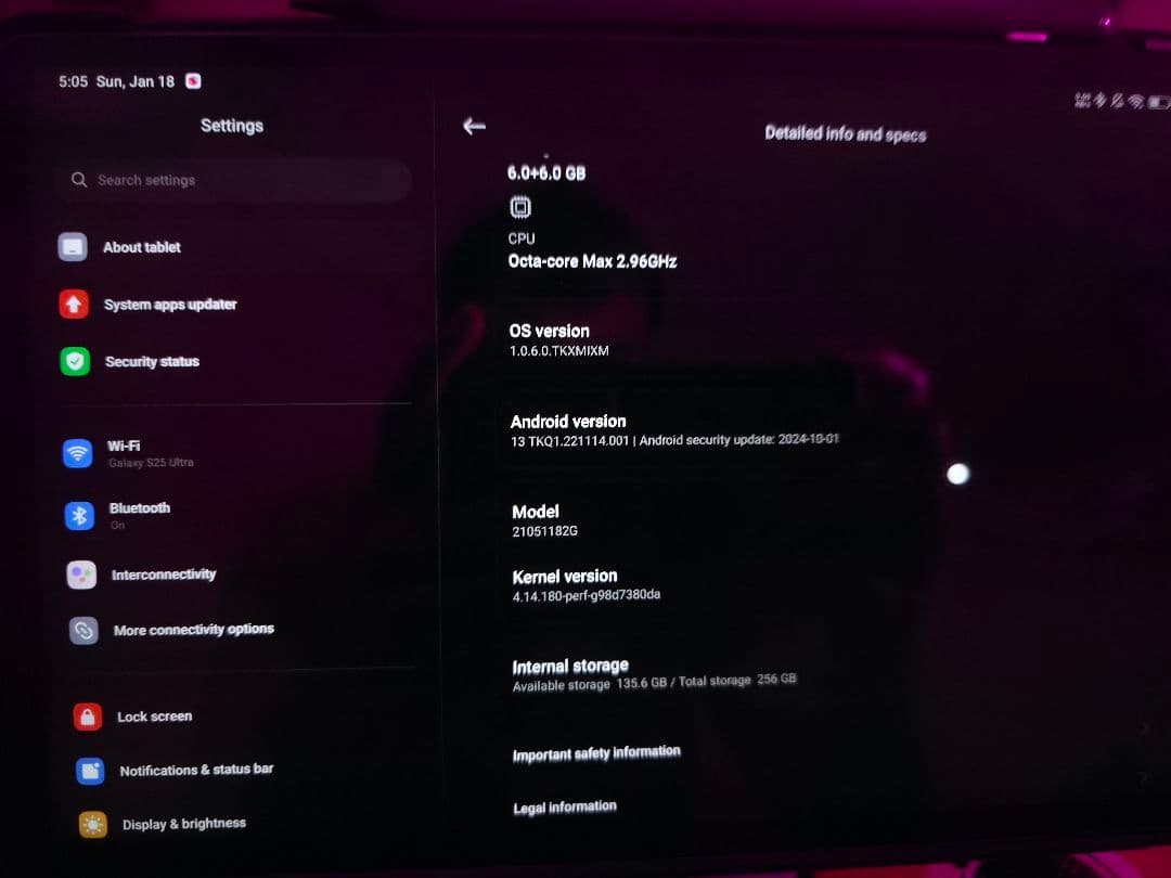 Androidタブレット本体 XIAOMI PAD 5 8/256(WIFI)
