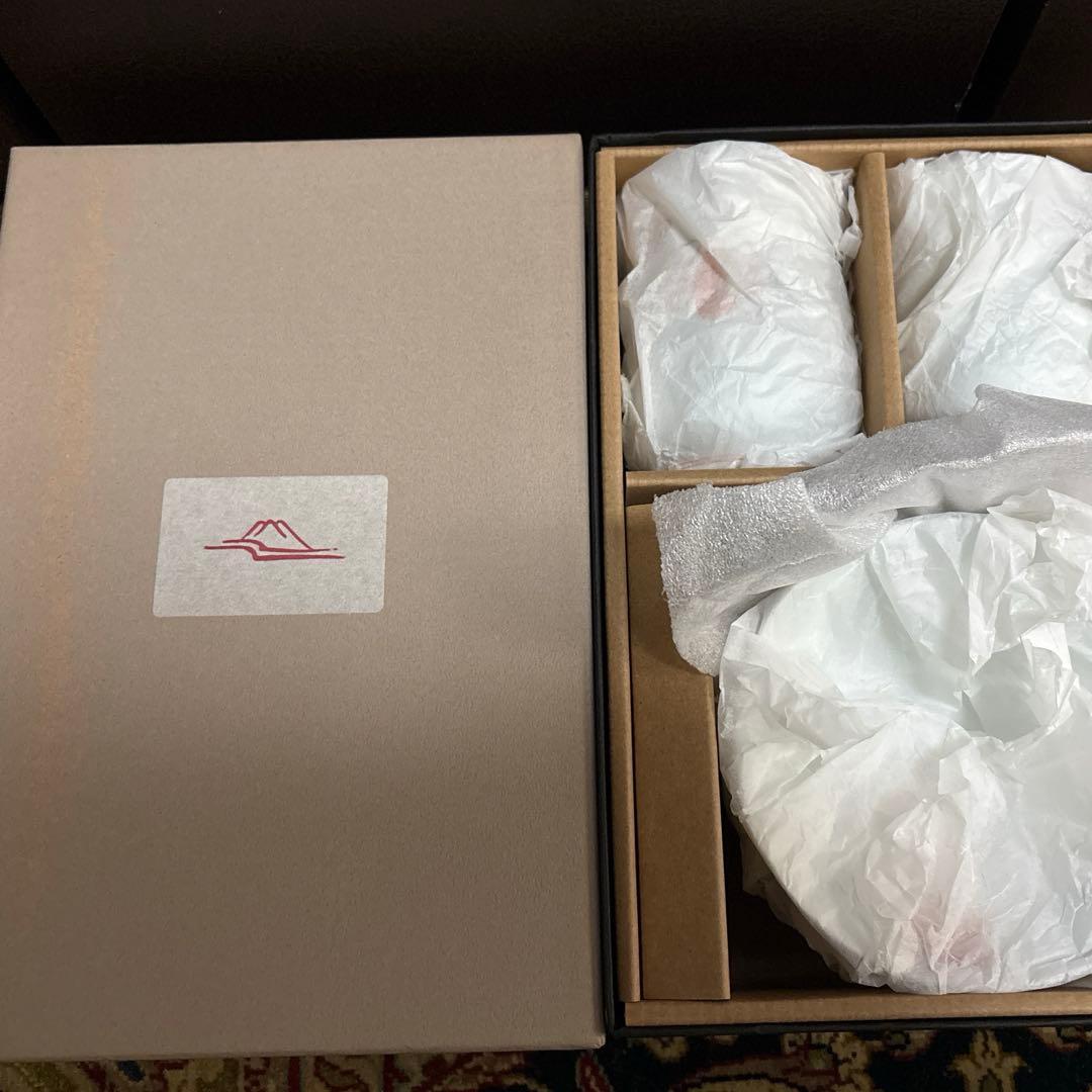 深川製磁　紅白花結び　4点　睦セット