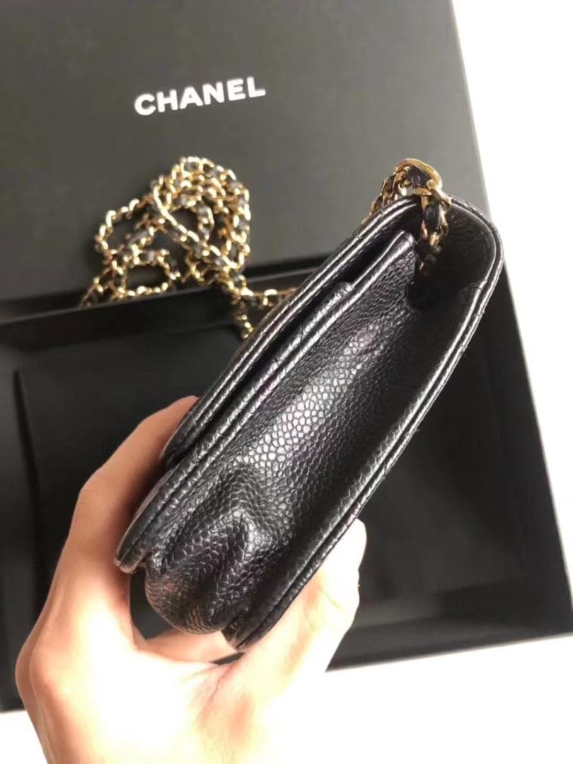 美品 CHANEL チェーンウォレット ショルダーバッグ
