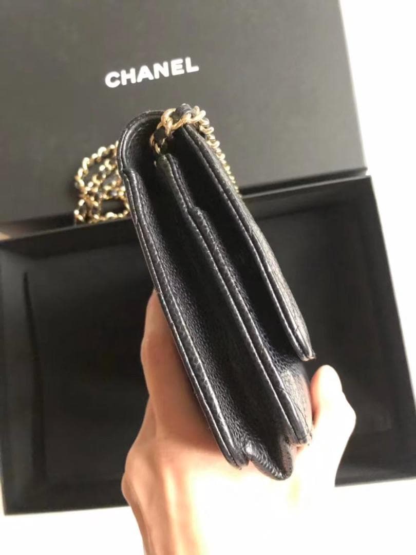 美品 CHANEL チェーンウォレット ショルダーバッグ