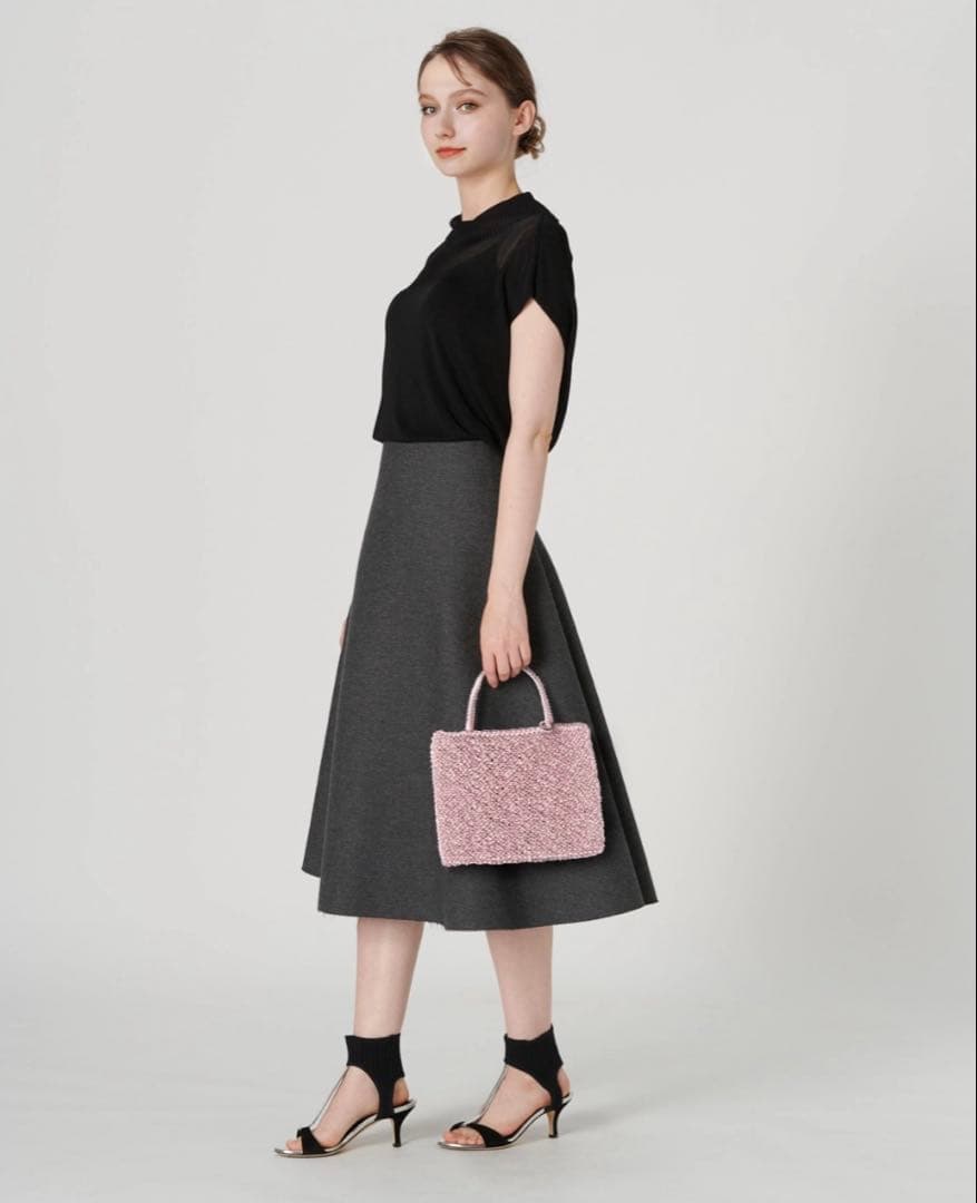 週末お値下げ♡スタンダードスクエア ミディアム(Dリング付き)フラミンゴシルバー