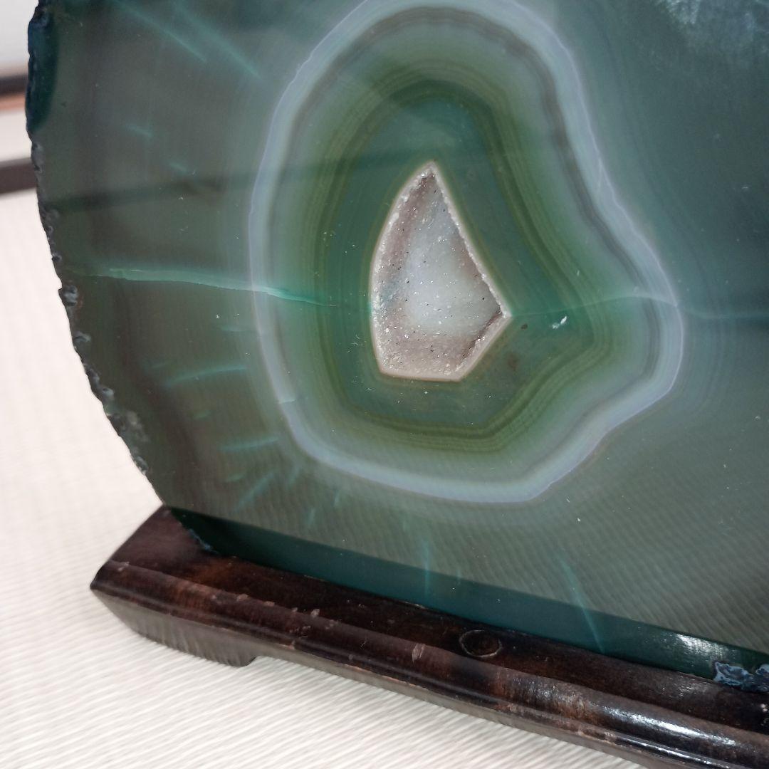 天然鑑賞石✯グリーンメノウ（緑瑪瑙）鑑賞用　約1.6kg