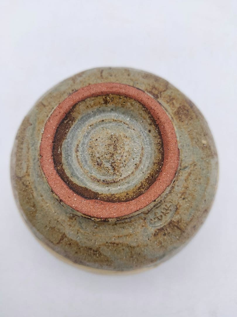 c860 数茶碗 刷毛目　青伊羅保 10客 中村与平 木箱 茶道具 古物