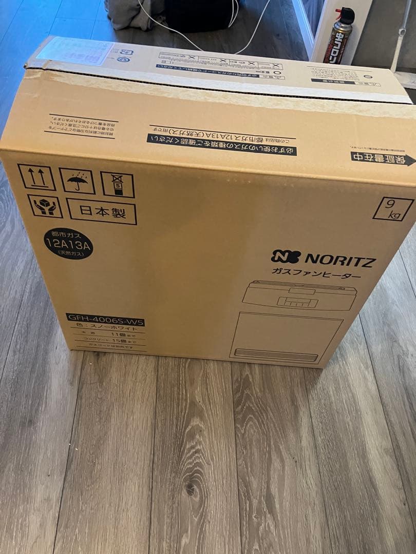 売約済ガスファンヒーター GFH-4005-WS ホワイトノーリツ中古使用頻度少