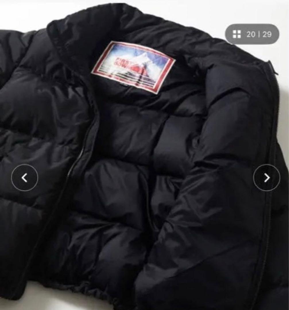 プ*飯様 FIRST DOWN ファーストダウン　ダウンジャケット　ブラック　S