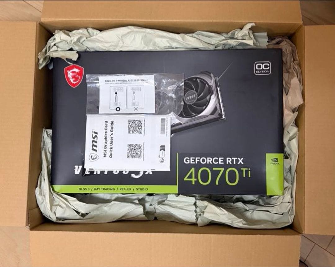 【美品・動作良好】MSI GeForce RTX 4070 Ti 12GB