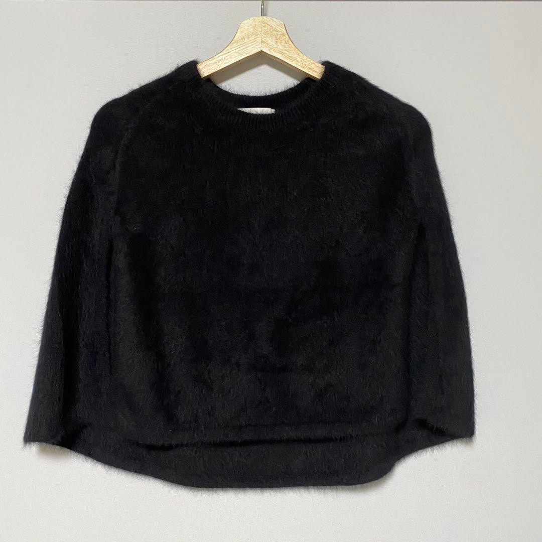 BEARDSLEY ビアズリー ファーニットポンチョ ブラック