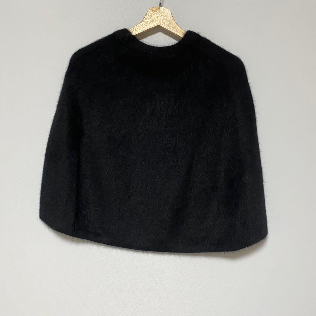 BEARDSLEY ビアズリー ファーニットポンチョ ブラック