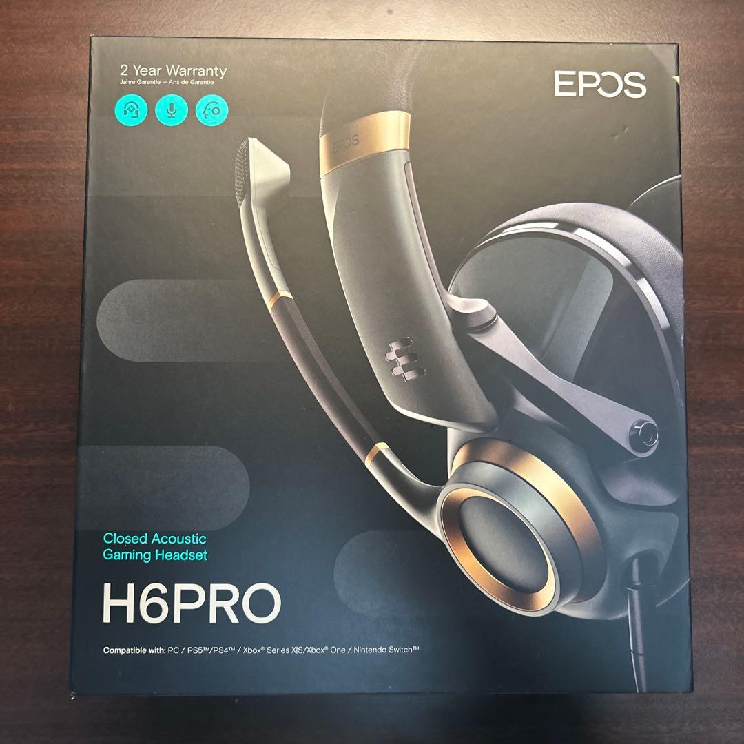 EPOS H6Pro グリーン　 密閉型　付属品付き ゲーミングヘッドホン