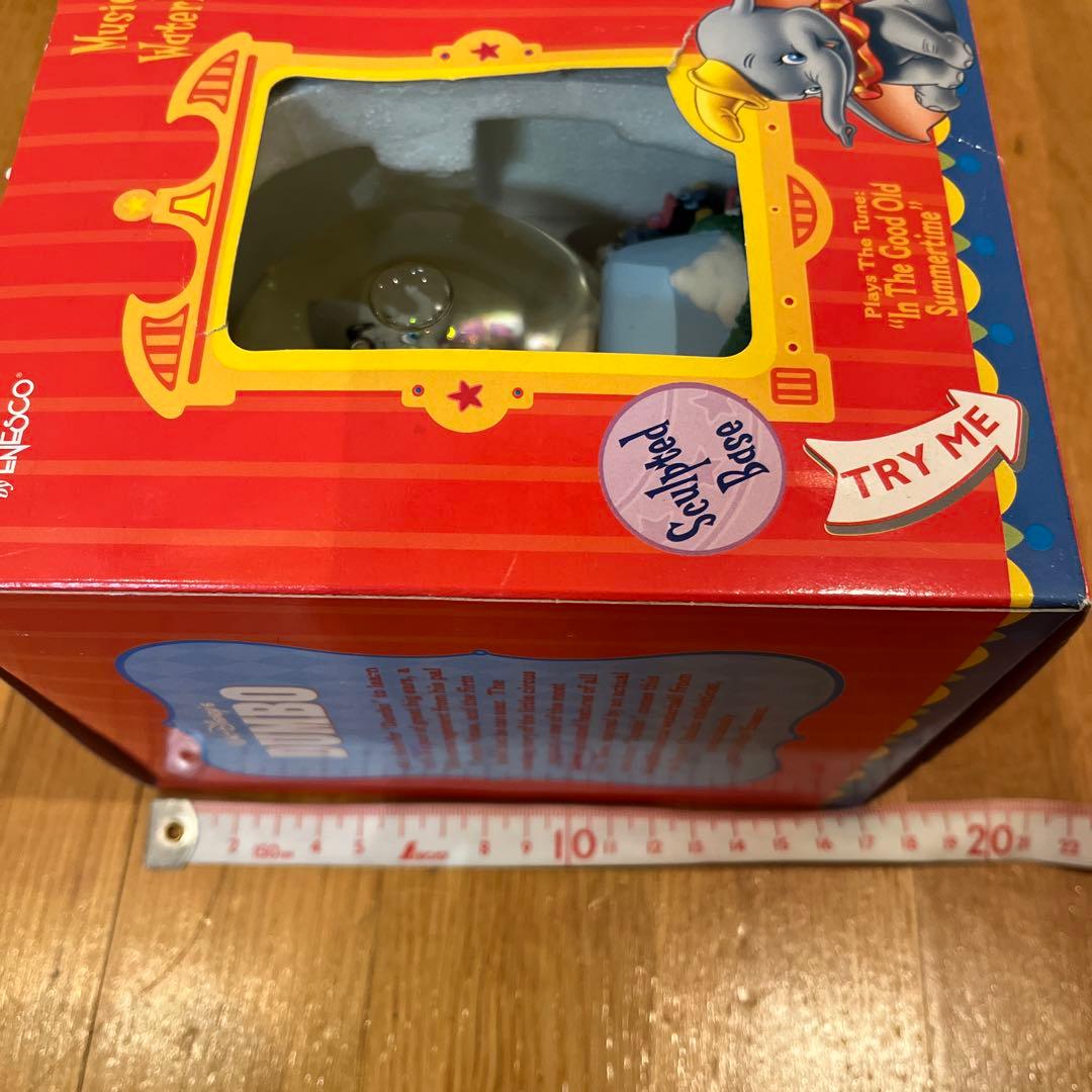 希少　エネスコ　ディズニー　ダンボ　　レトロ　オルゴール　スノードーム✳︎