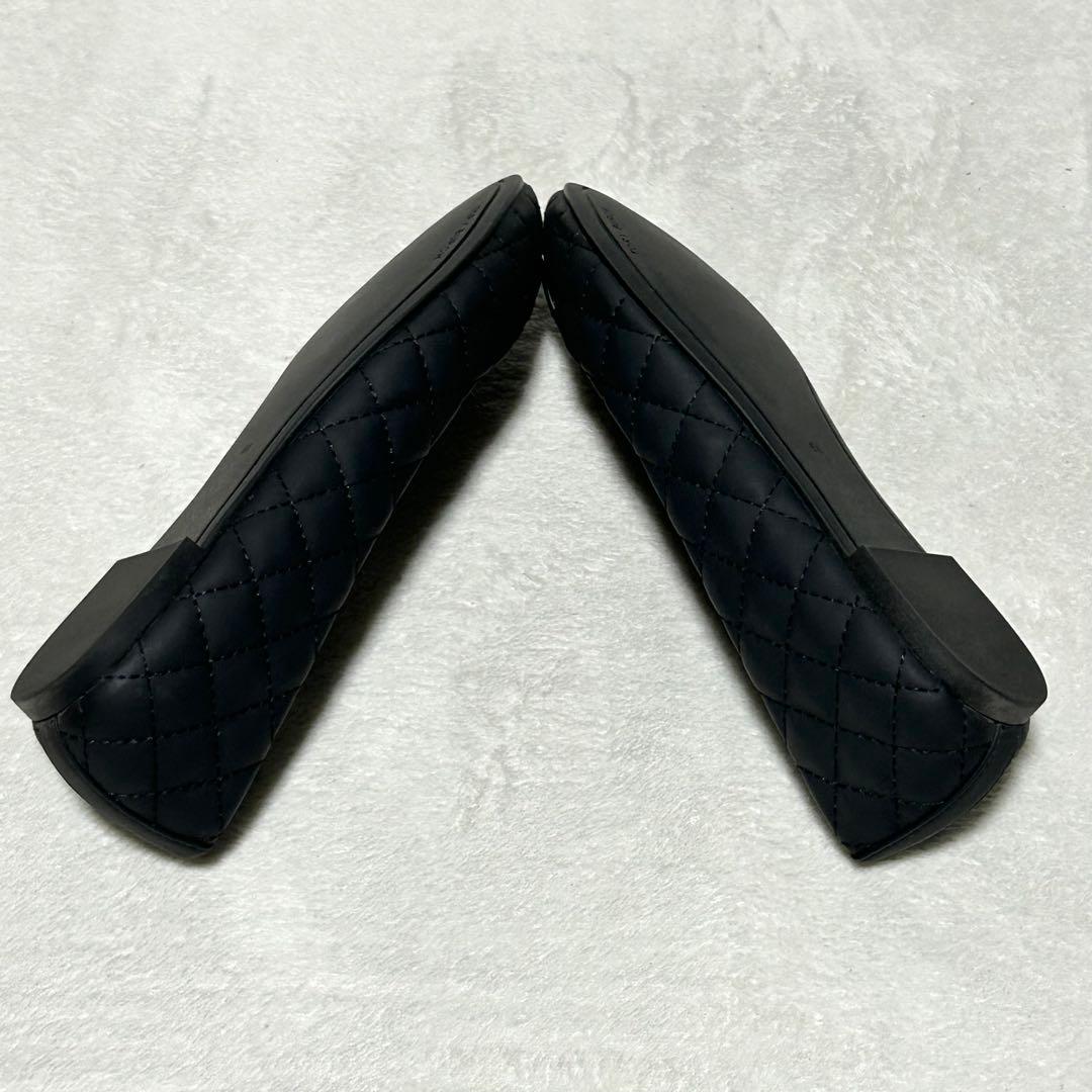 極美品✨Tory Burch キルティング フラットシューズ ブラック 23.5