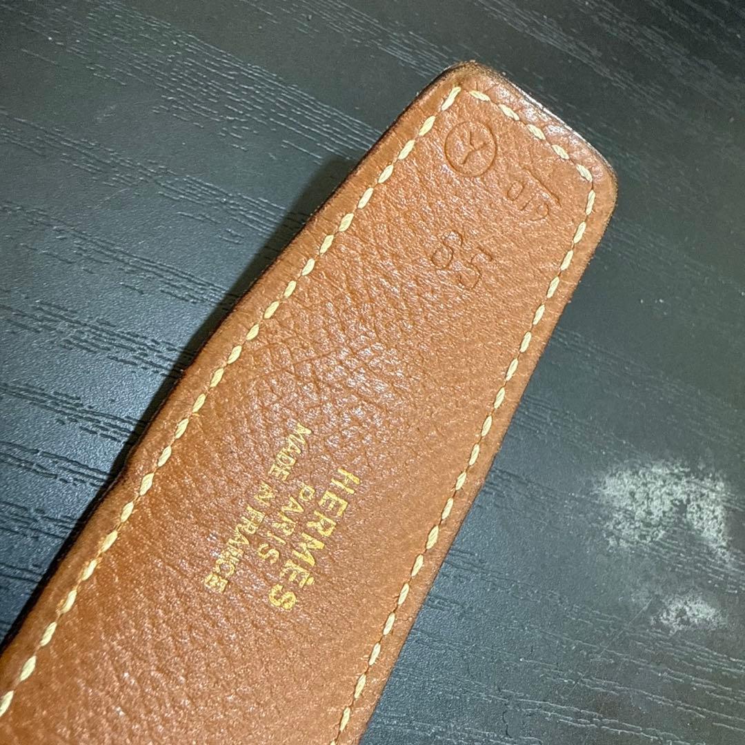 HERMES エルメスコンスタンスリバーシブルベルト65 ゴールドバックル　美品