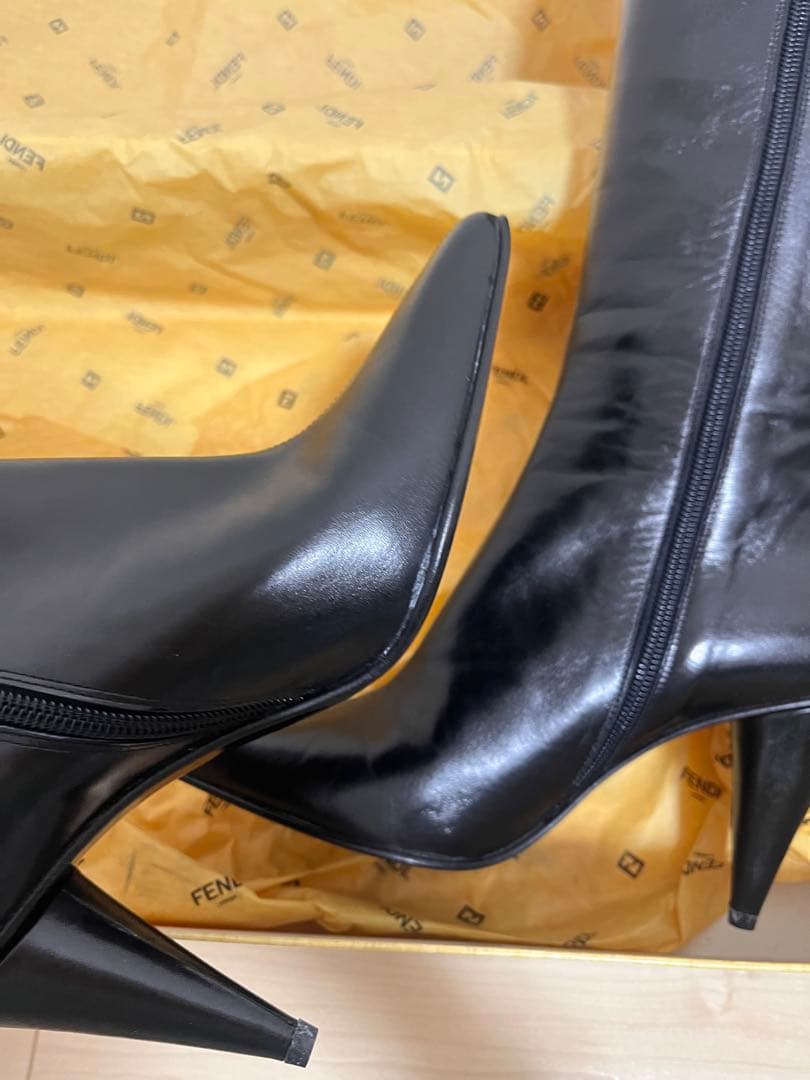 FENDI フェンディ　黒　ブラック　ロングブーツ　6.5