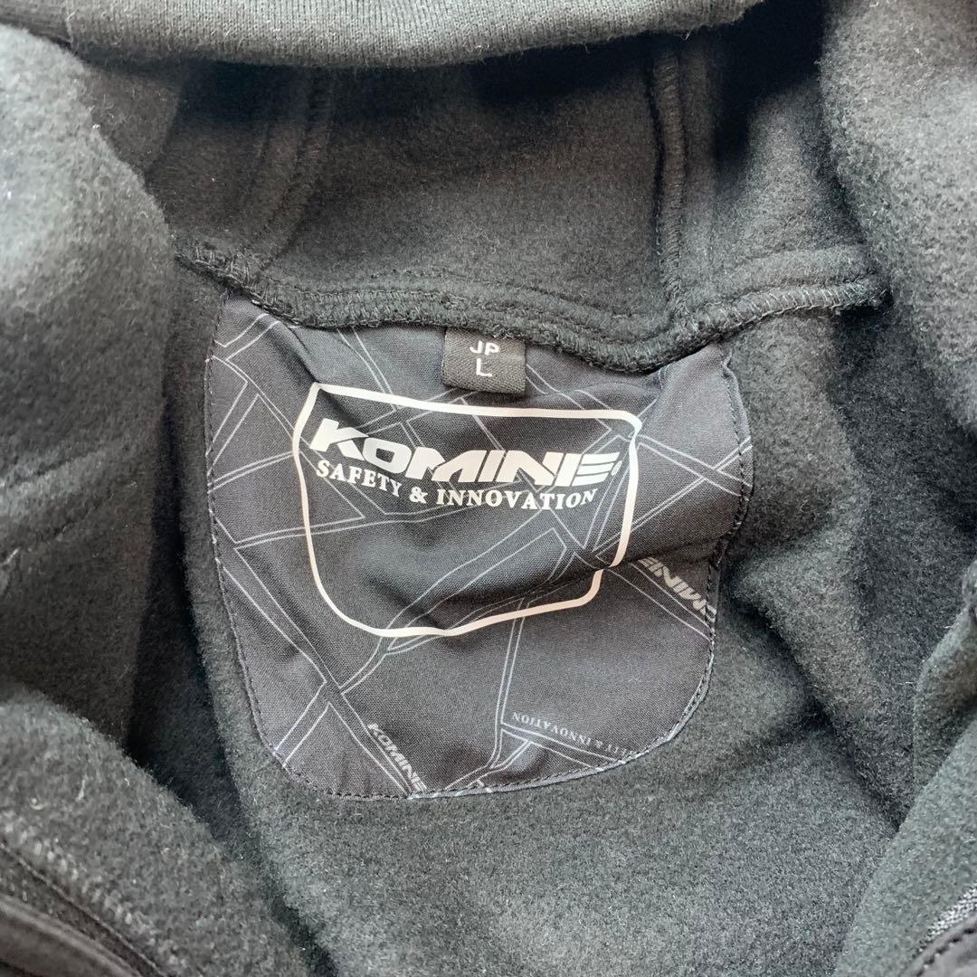 美品　コミネ バイク用 プロテクトソフトシェルウィンターパーカ-イフ Lサイズ