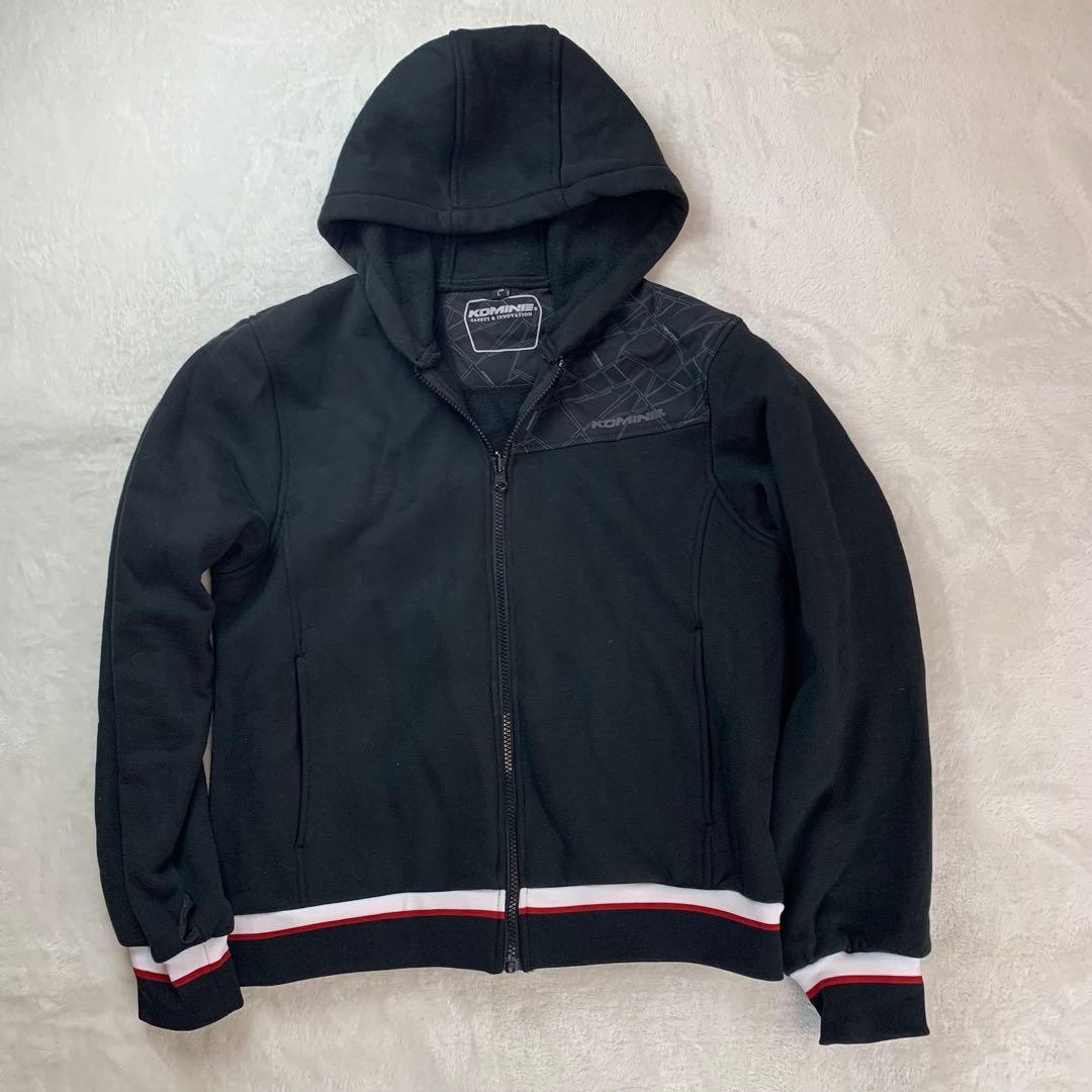 美品　コミネ バイク用 プロテクトソフトシェルウィンターパーカ-イフ Lサイズ