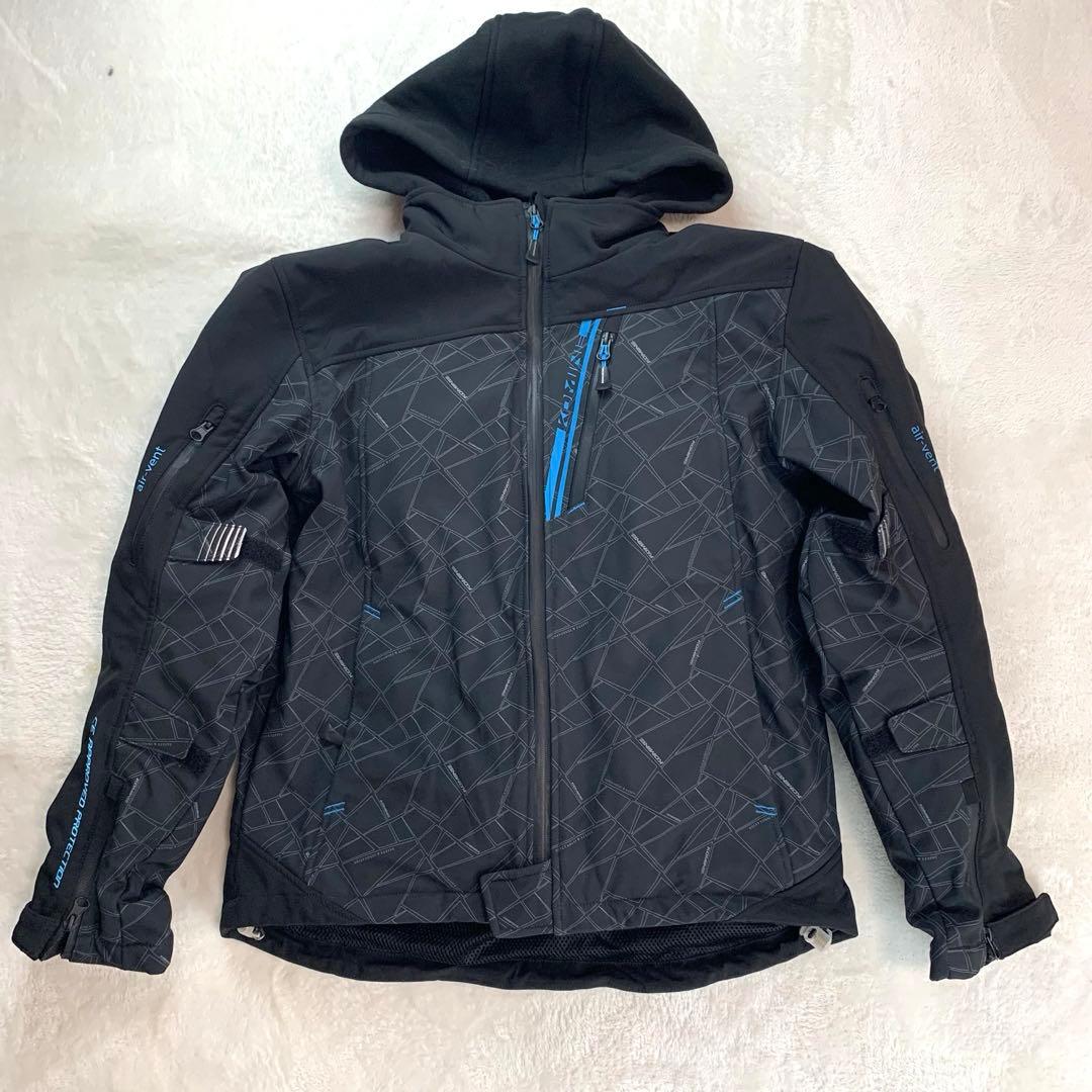 美品　コミネ バイク用 プロテクトソフトシェルウィンターパーカ-イフ Lサイズ