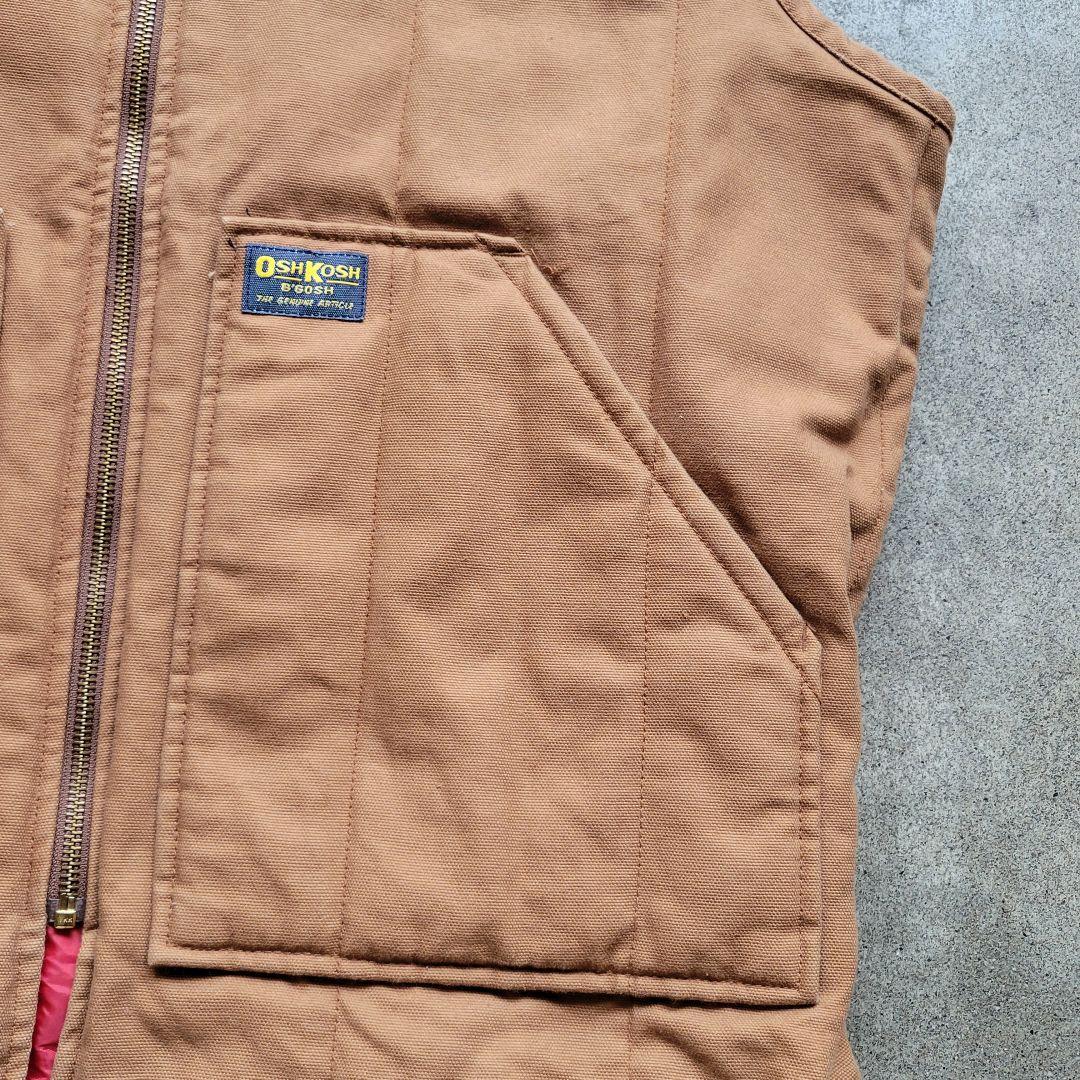 80s90s Oshkosh B-GOSH ダック地 ワークベスト 40