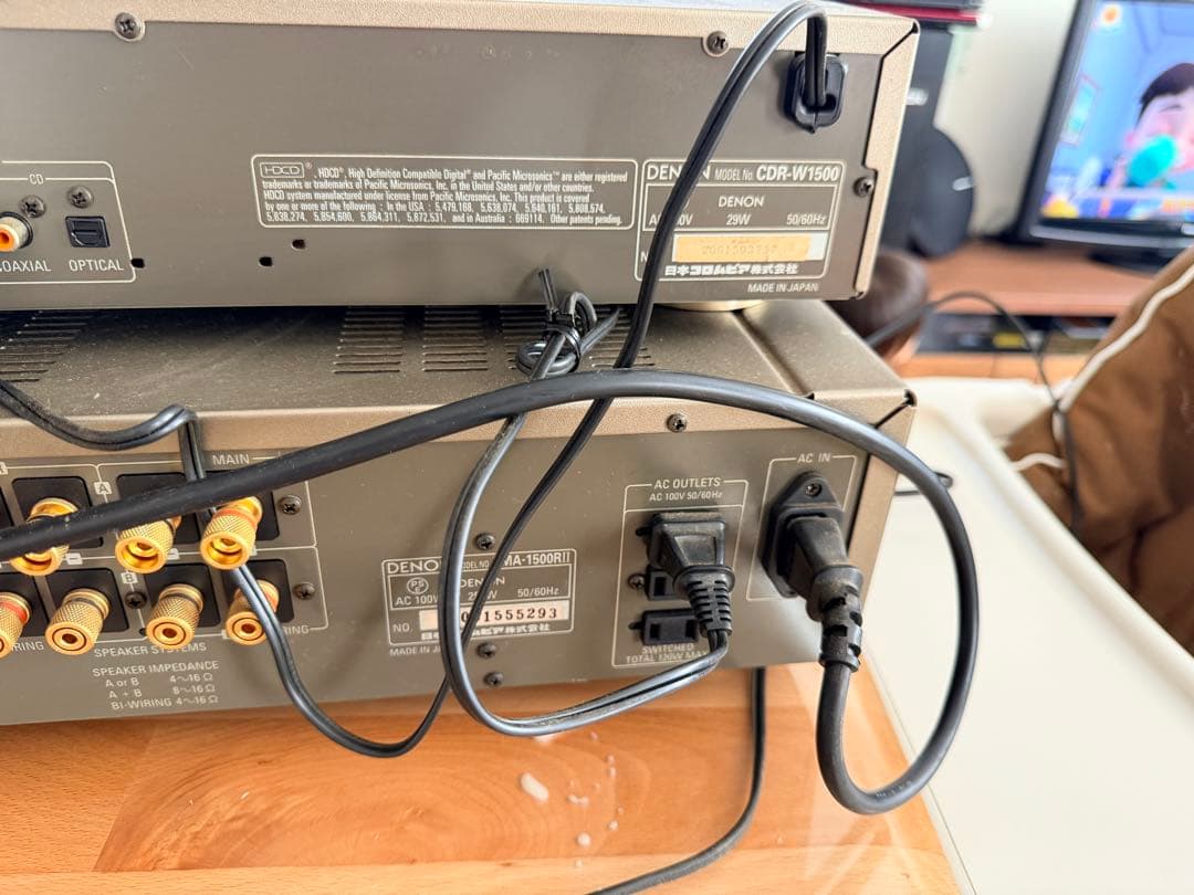り*り様 DENON CDR-W1500 CDレコーダーとアンプセット 2台のユ