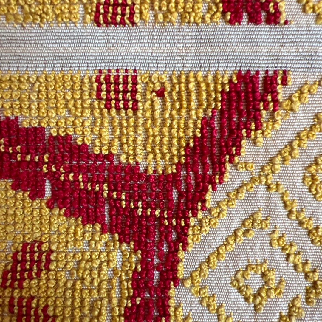 アンティーク　京袋帯　相良刺繍　正倉院　美品　レア