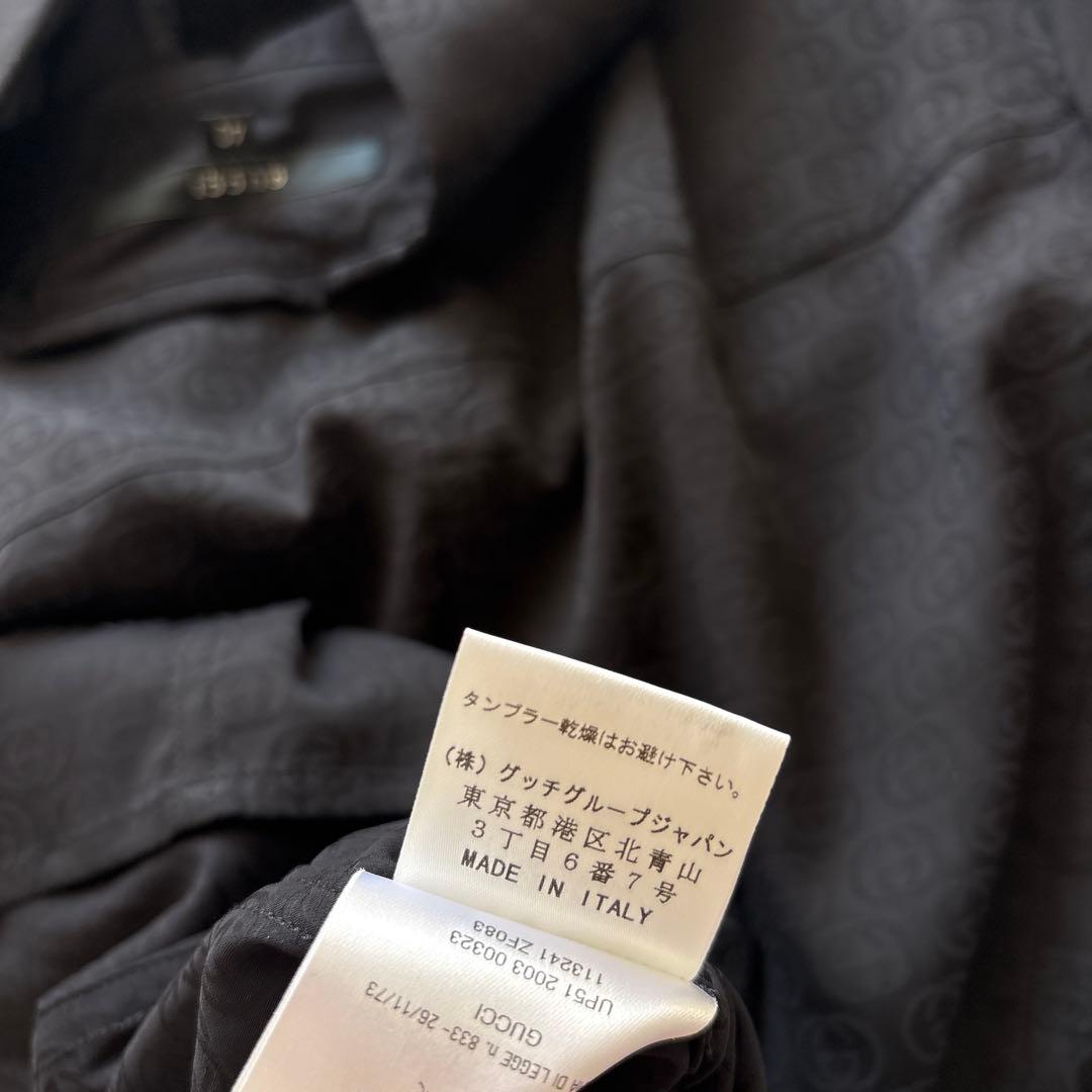 GUCCI グッチ　GG総柄　シルクシャツ　ブラック　オールド　00s