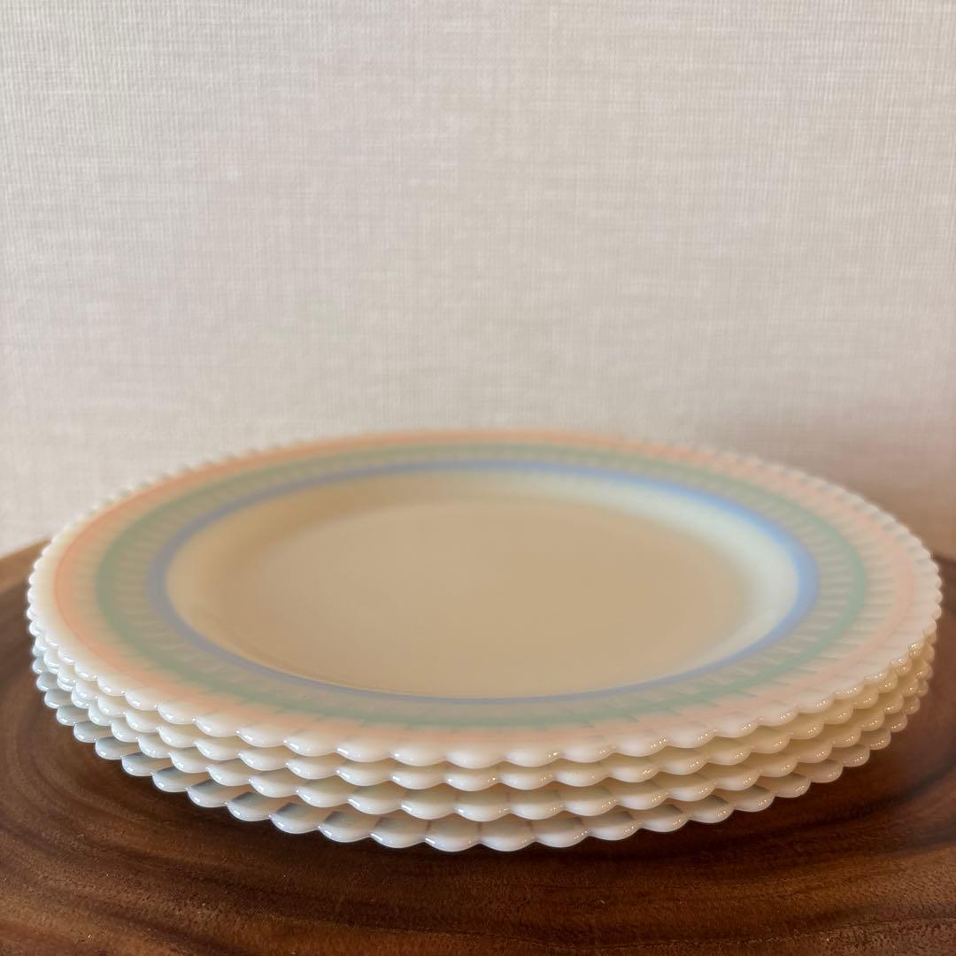 マクベスエバンス　パステルバンド　ディナープレート2枚セット　直径約23cm