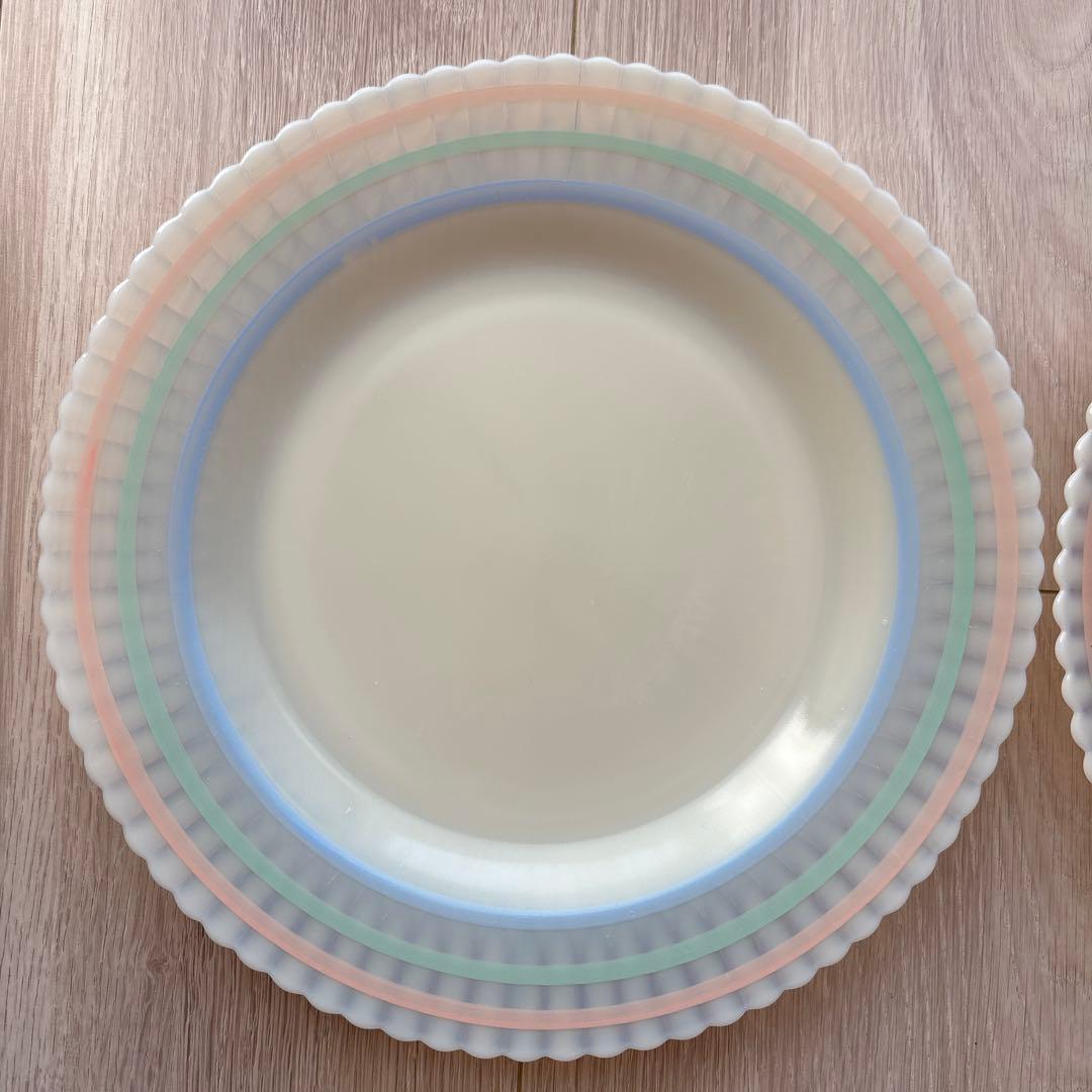 マクベスエバンス　パステルバンド　ディナープレート2枚セット　直径約23cm