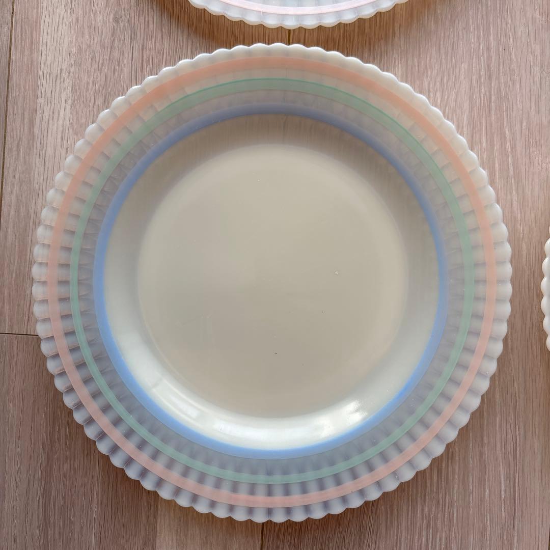 マクベスエバンス　パステルバンド　ディナープレート2枚セット　直径約23cm