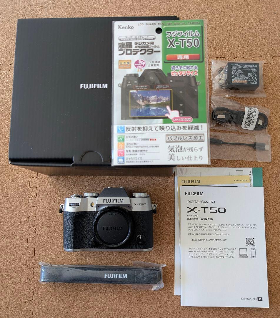シャッター回数343バッテリー新品FUJIFILM X-T50シルバー