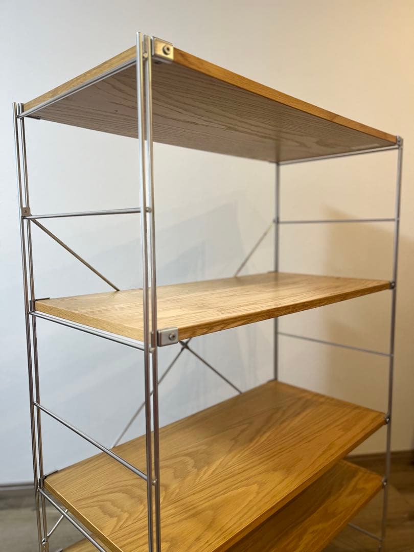 スチールラック 木製棚 4段 (幅86 )