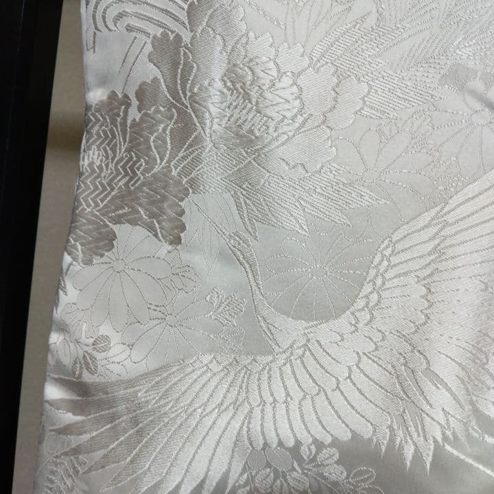 白無垢 絹鳳凰と鶴などに草木H