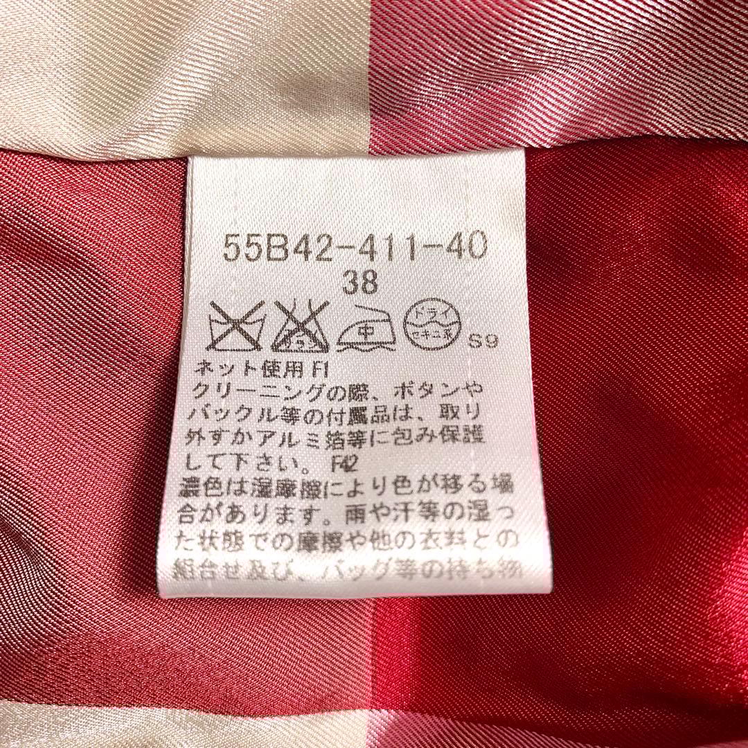 ブルーレーベルクレストブリッジ ロングコート ウール サイズ38 チェック