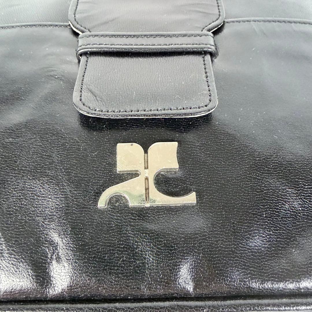 【フランス製】クレージュショルダーエナメルヴィンテージy2kブラック