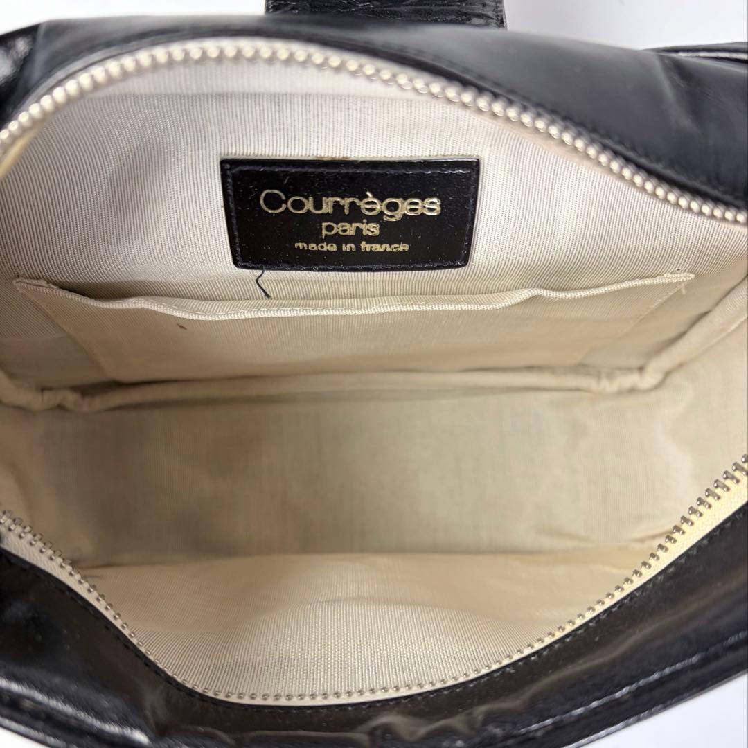 【フランス製】クレージュショルダーエナメルヴィンテージy2kブラック