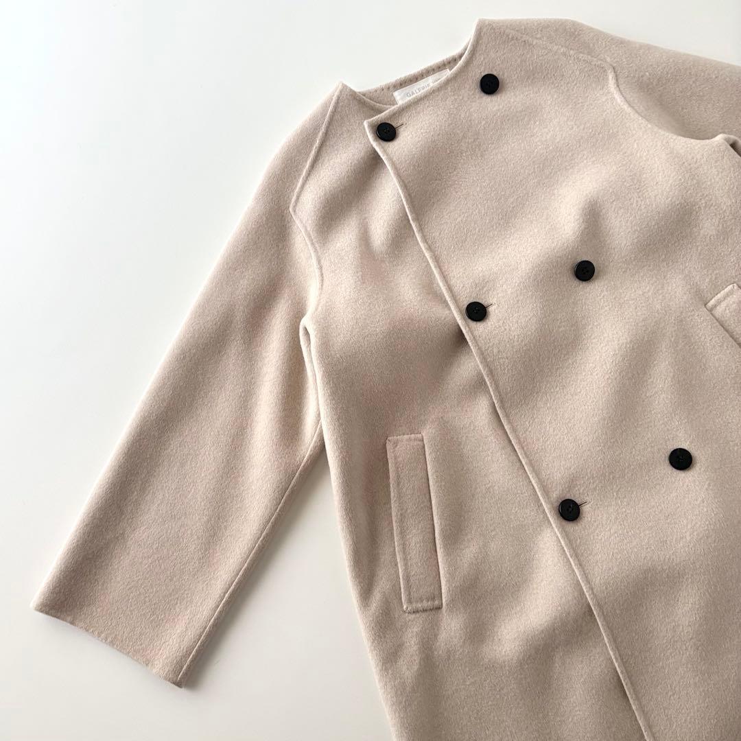 美品　ギャルリーヴィー　ウールダブルフェイス カラーレストレンチコート