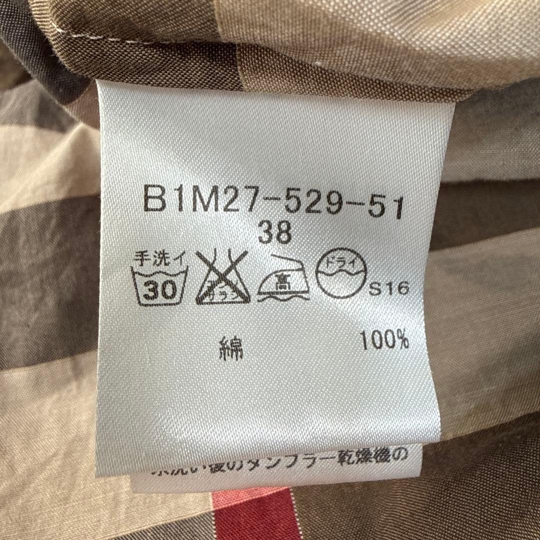 美品 バーバリーロンドン 大判メガチェック 刻印メタル金ボタン シャツ 長袖 M